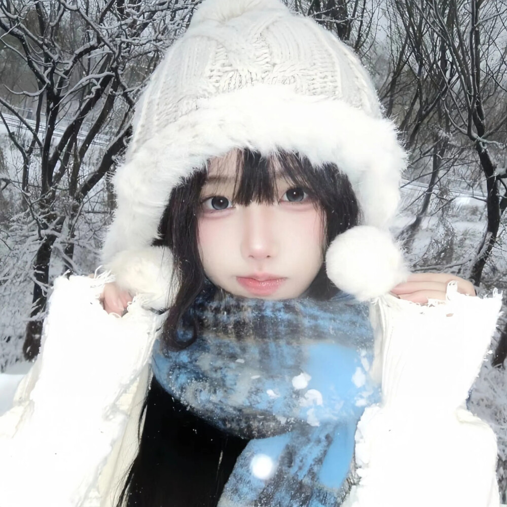 ins风雪景女头