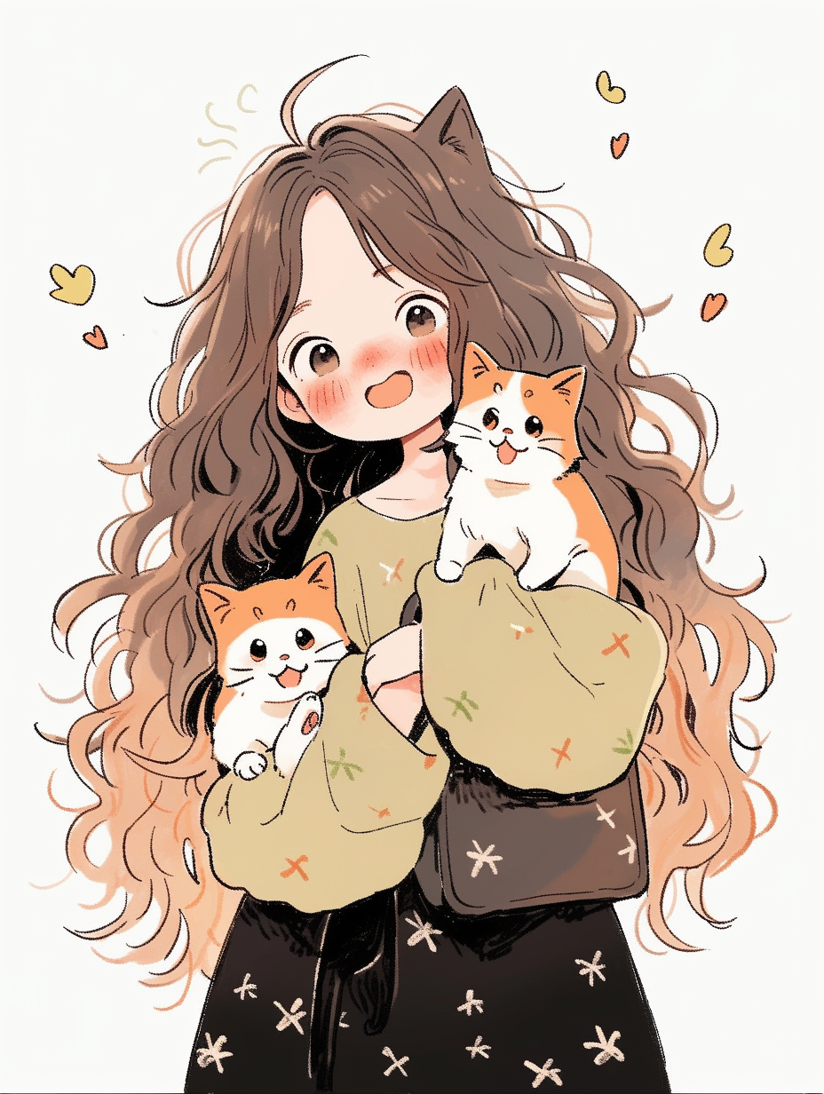 少女系列快乐插画