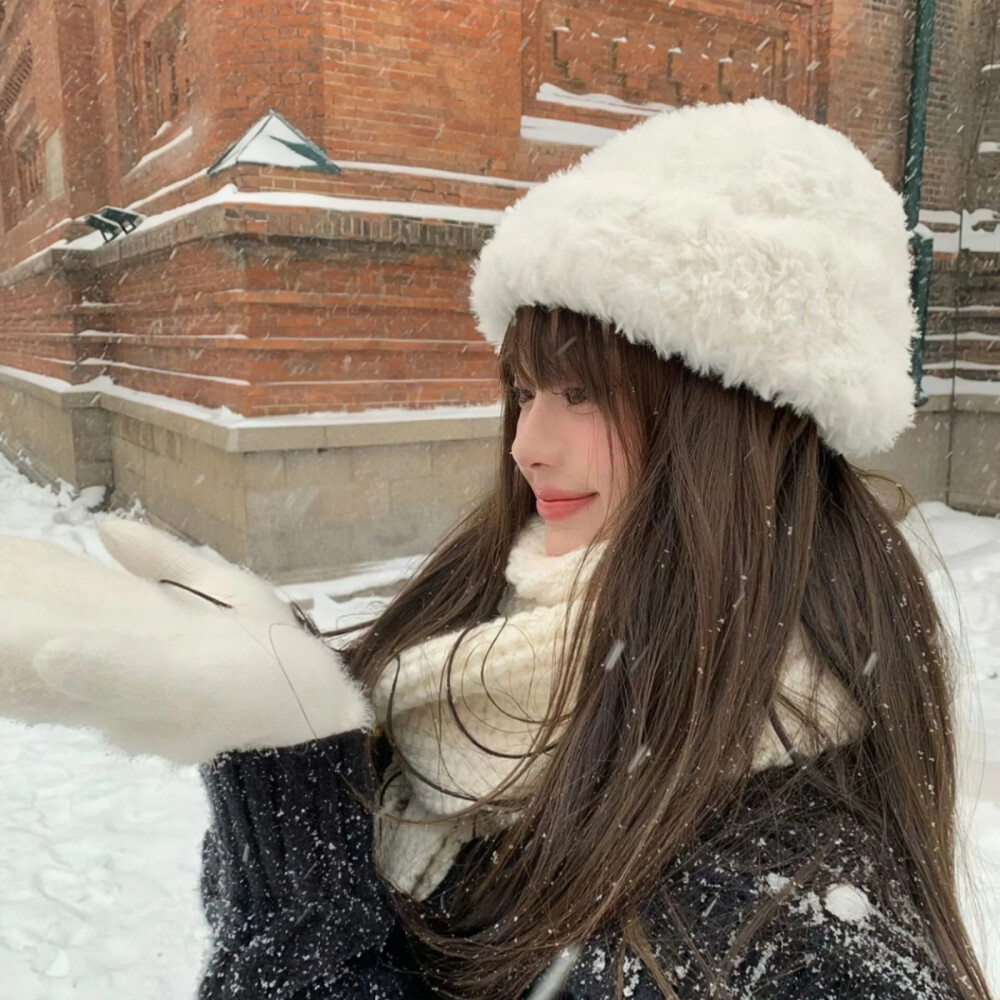 ins风雪景女头