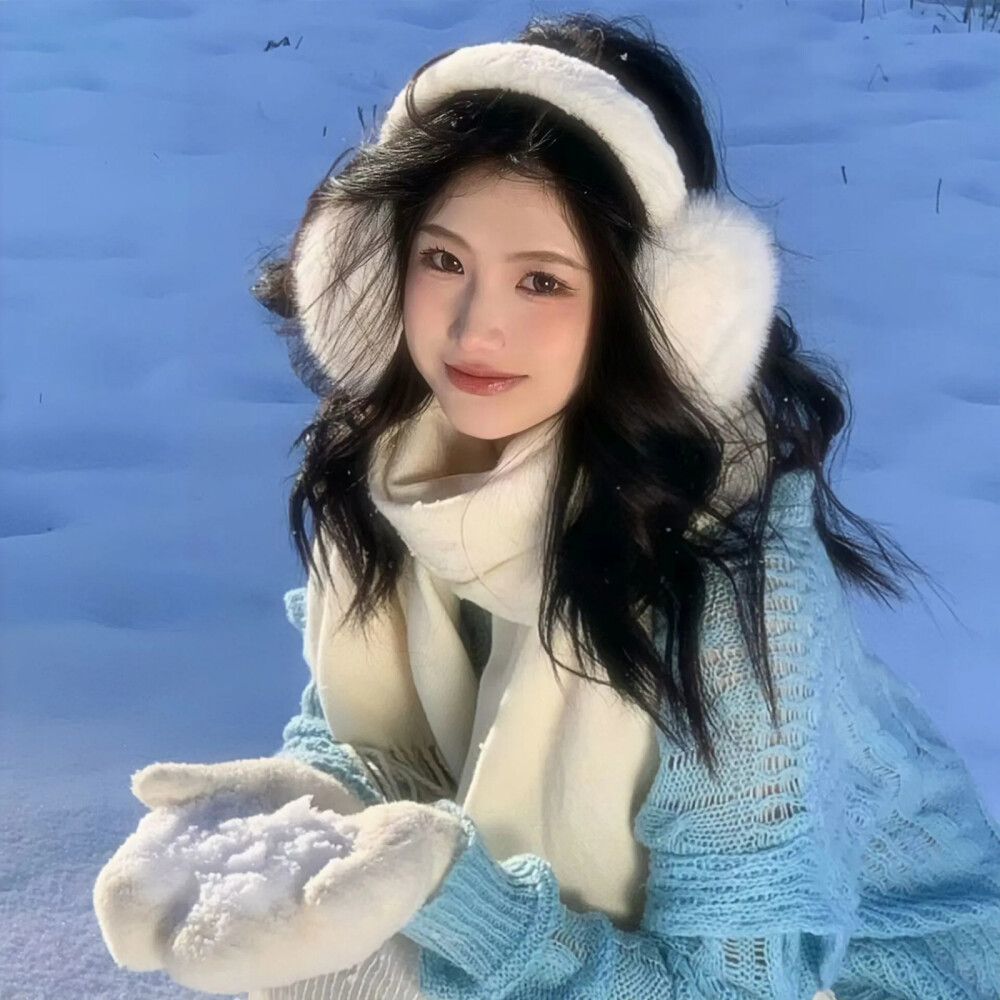 ins风雪景女头