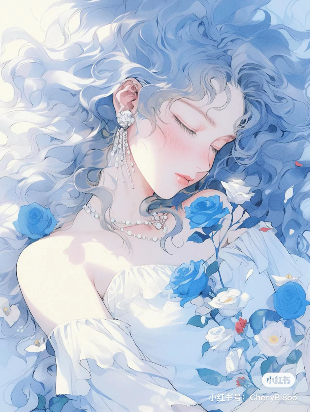 永生花美女图片