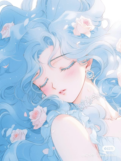 永生花美女图片