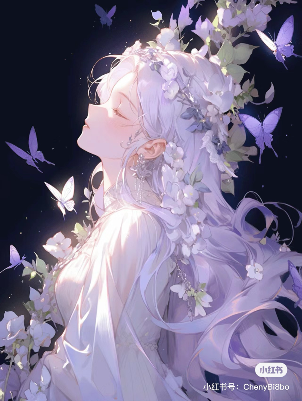 蝴蝶少女心图片