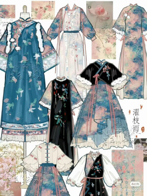 新中式旗袍免服合集 oc可用
cr：蘑菇和酒（画画版） ​