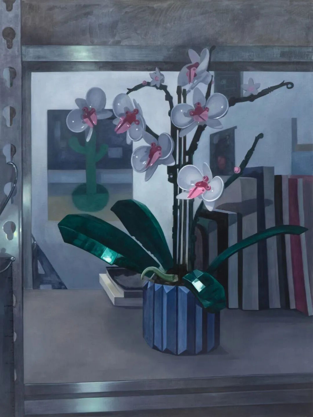 黄宝莹《不可能的香芋之爱》，亚麻布面油画，121.9×91.4cm，2022年，图片：艺术家及MOU PROJECTS