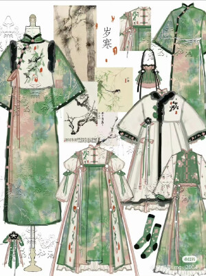 新中式旗袍免服合集 oc可用
cr：蘑菇和酒（画画版） ​