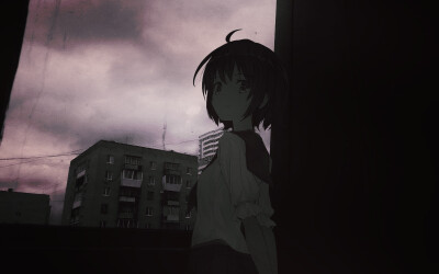 后朋克 二次元 音乐专辑 封面 虚幻的美好 真实的苦痛 搬运 侵删