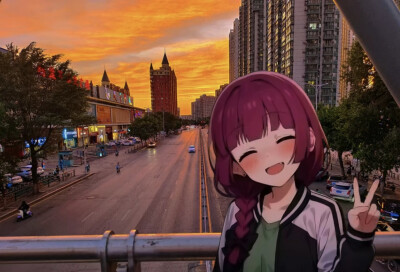 后朋克 二次元 音乐专辑 封面 虚幻的美好 真实的苦痛 搬运 侵删