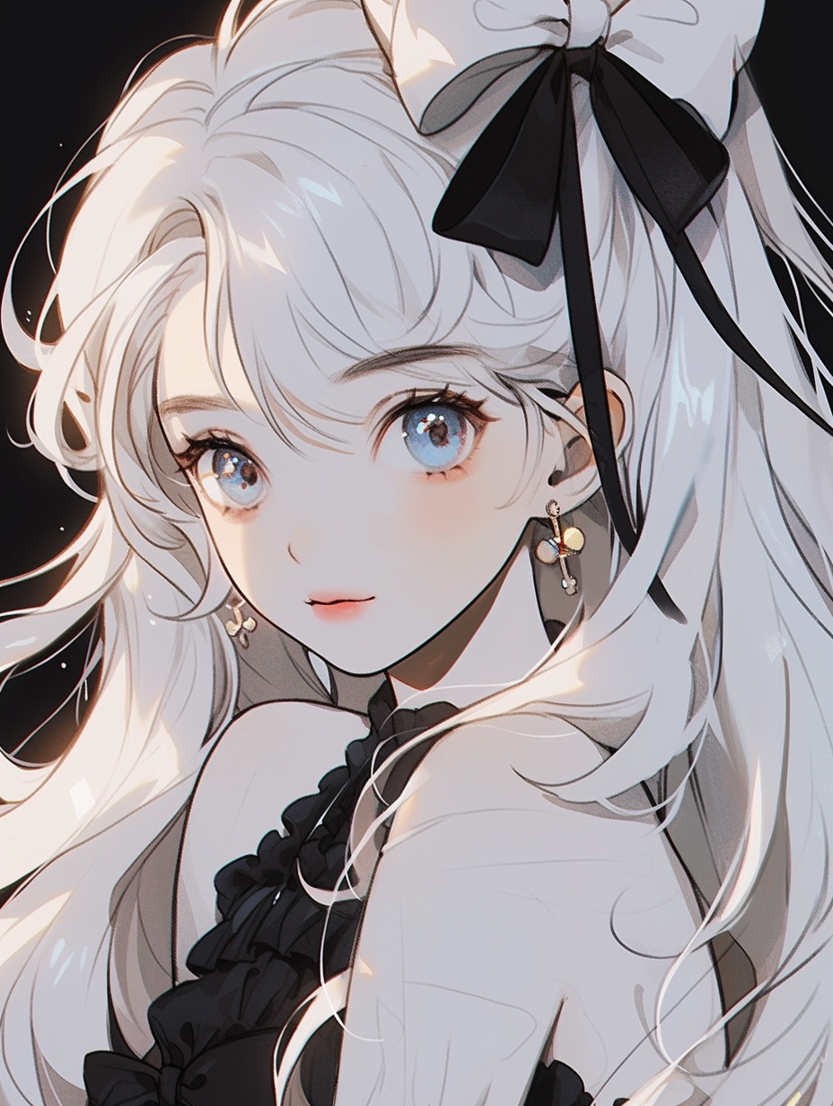 清新可爱吹泡泡的少女