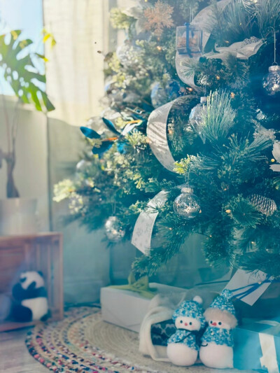 蓝色系圣诞树