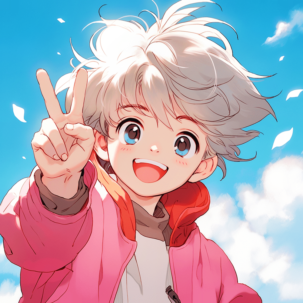 男生头像来给生活比个耶