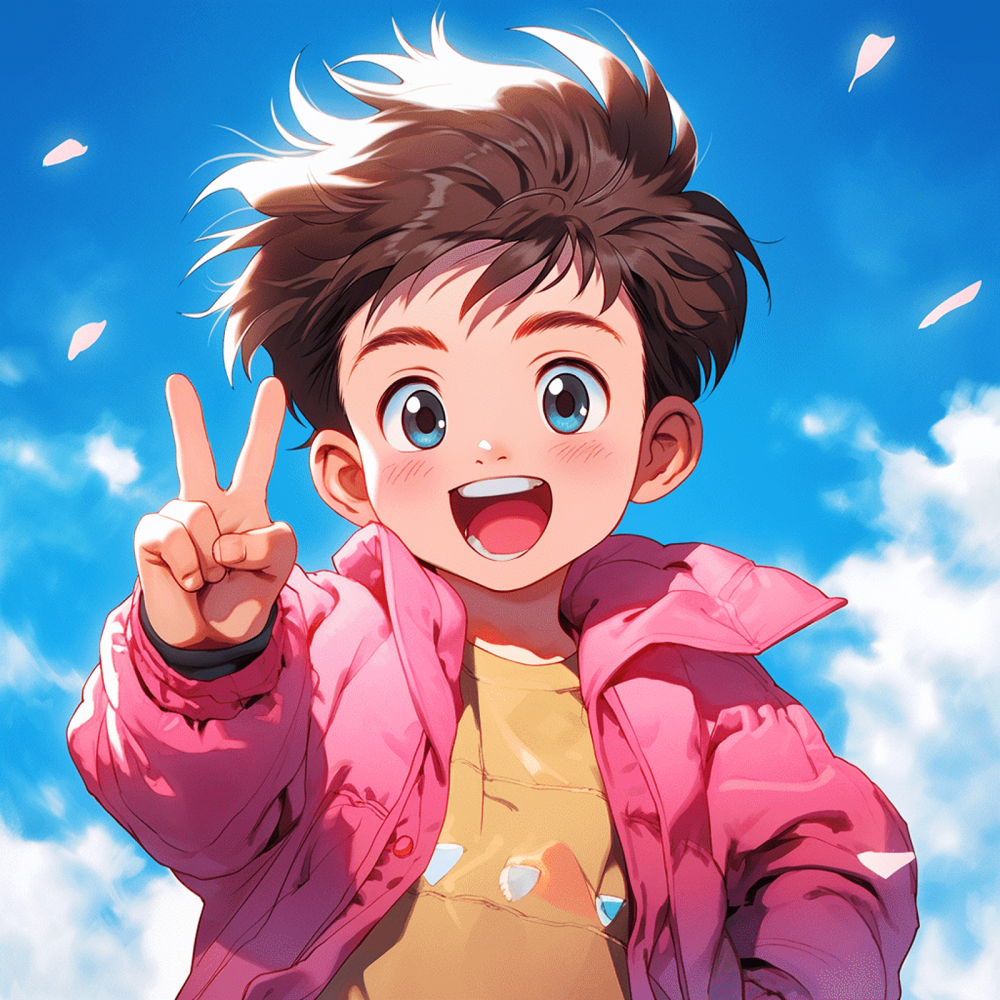 男生头像来给生活比个耶