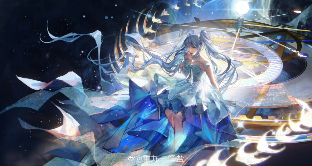 画师：重九一筐盐
#闪耀暖暖##和暖暖的十一年##闪耀暖暖同人#
世界上的每朵花都会有自己流光溢彩的瞬间，十二月带来的是暖暖的花绽放的奇迹