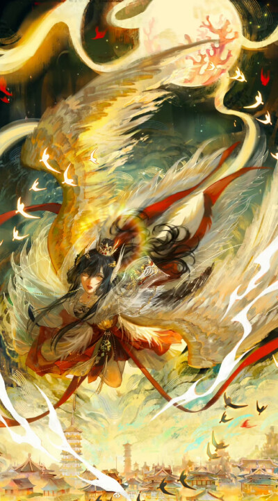 画师：重九一筐盐
#闪耀暖暖##和暖暖的十一年##闪耀暖暖同人#
世界上的每朵花都会有自己流光溢彩的瞬间，十二月带来的是暖暖的花绽放的奇迹