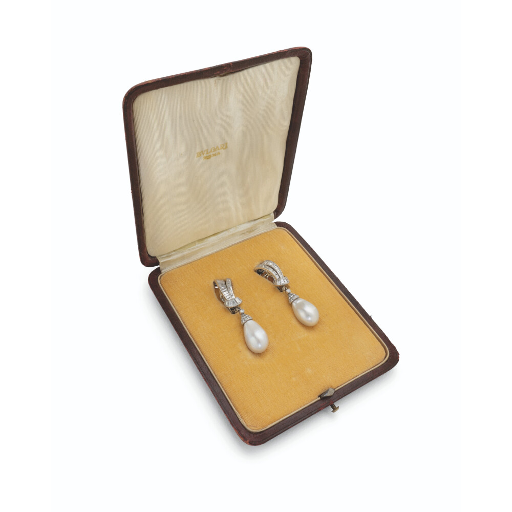 bvlgari宝格丽珍珠耳环耳坠1961年代一对水滴状天然珍珠2150x13001210