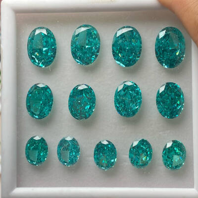  碎冰切割立方锆石 帕拉伊巴蓝色 Crushed ice cutting Cubic zircona stone paraiba blue color 