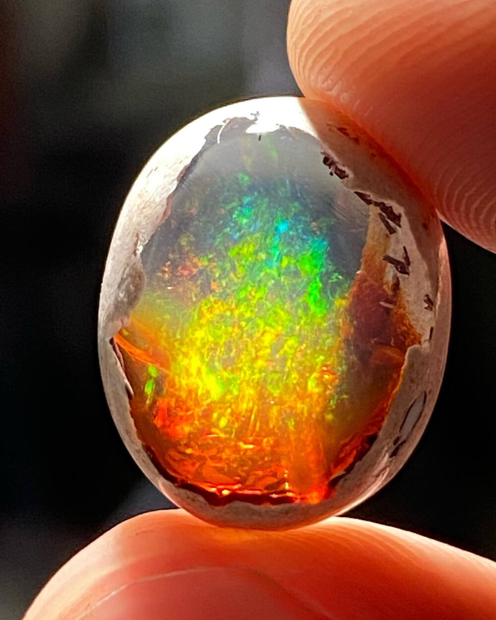 火欧泊 fire opal 11.95ct 18.5x15x7mm - 高清图片，堆糖，美图壁纸兴趣社区