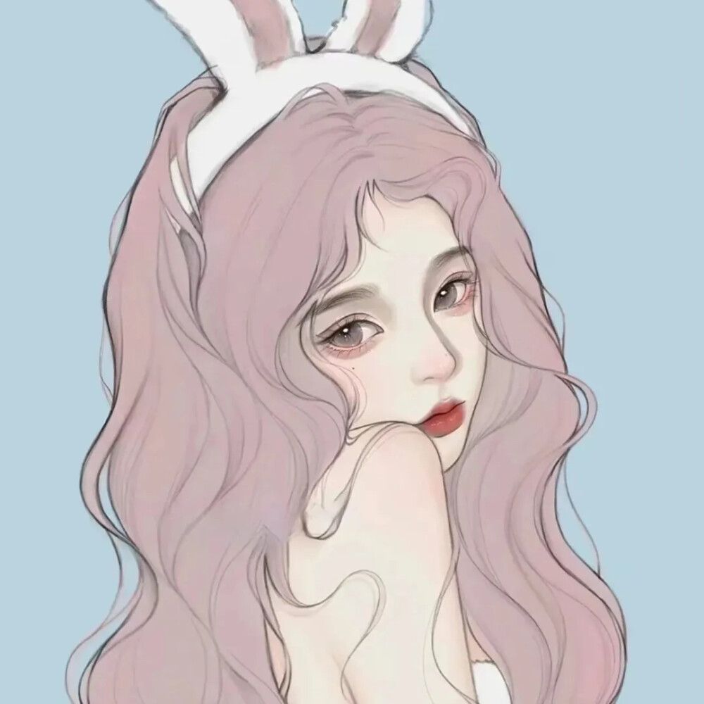 手绘 少女插画 头像