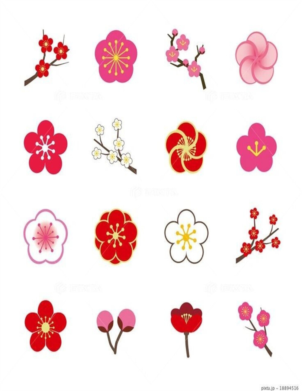 樱花纹图案设计大全