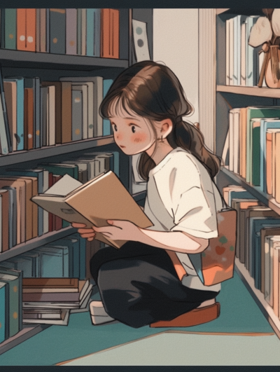 快照美学 | 书柜前的阅读