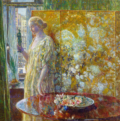 美国印象派艺术家柴尔德.哈萨姆（Frederick Childe Hassam，1859—1935）笔下19世纪末20世纪初的女性肖像，画家以明亮轻快的笔触，将人带回到那个明媚而美好的时代。 ​​​