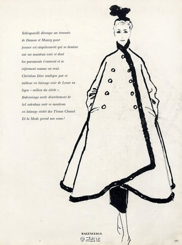 法国时装艺术大师Cristobal Balenciaga 40年代到60年代的设计作品。 ​​​