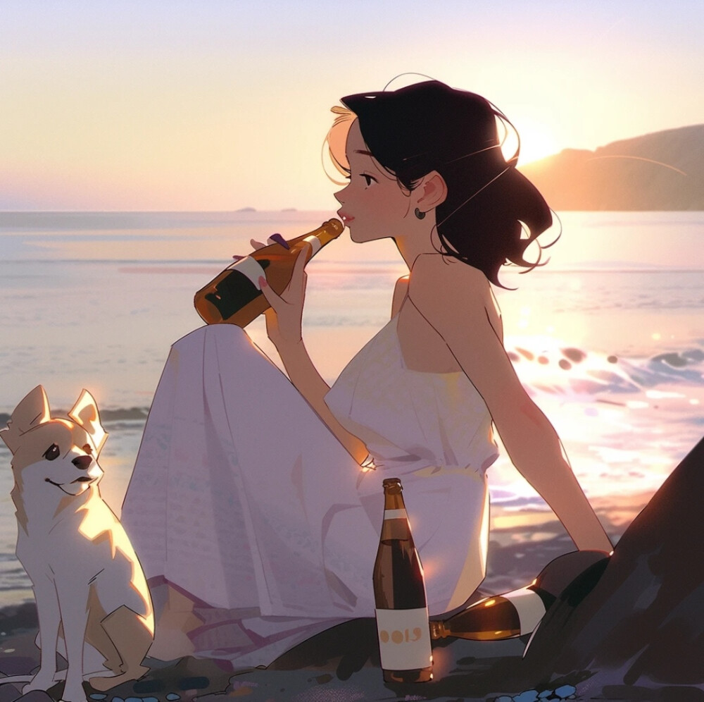 手绘氛围感头像