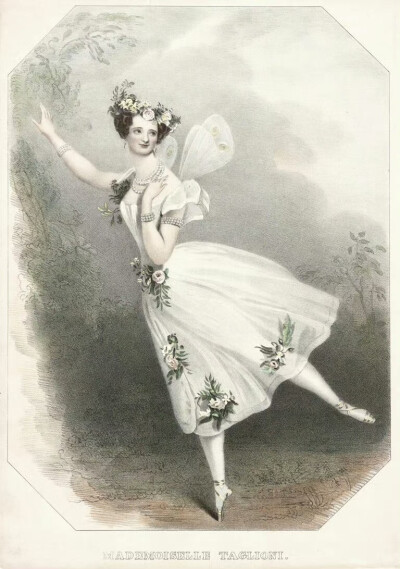 19世纪轻盈浪漫的芭蕾舞者插画——受到浪漫主义思潮影响，19世纪芭蕾舞从内容到形式都发生了很大变化，反映民间神话传说、花神精灵等故事成了芭蕾创作的主要题材，出现了《吉赛尔》、《天鹅湖》等优秀芭蕾作品。在插…