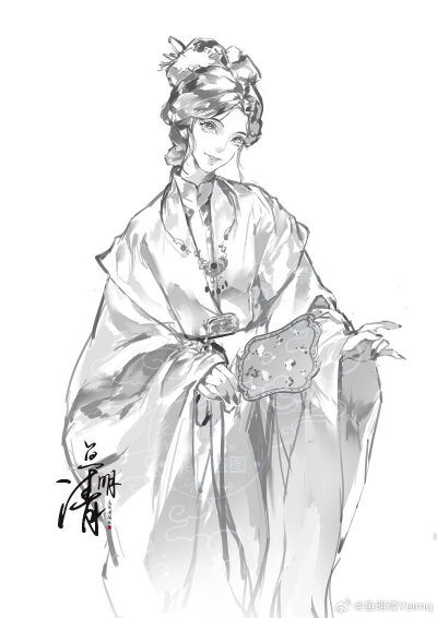 画师：鱼明清Yeimq
#古风插画##procreate绘画##汉服##古风美人# 