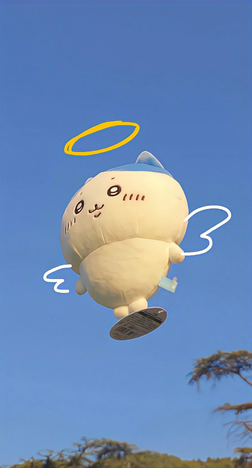 蓝色锁屏壁纸聊天背景ins风