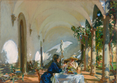 《Breakfast in the Loggia》－萨金特 