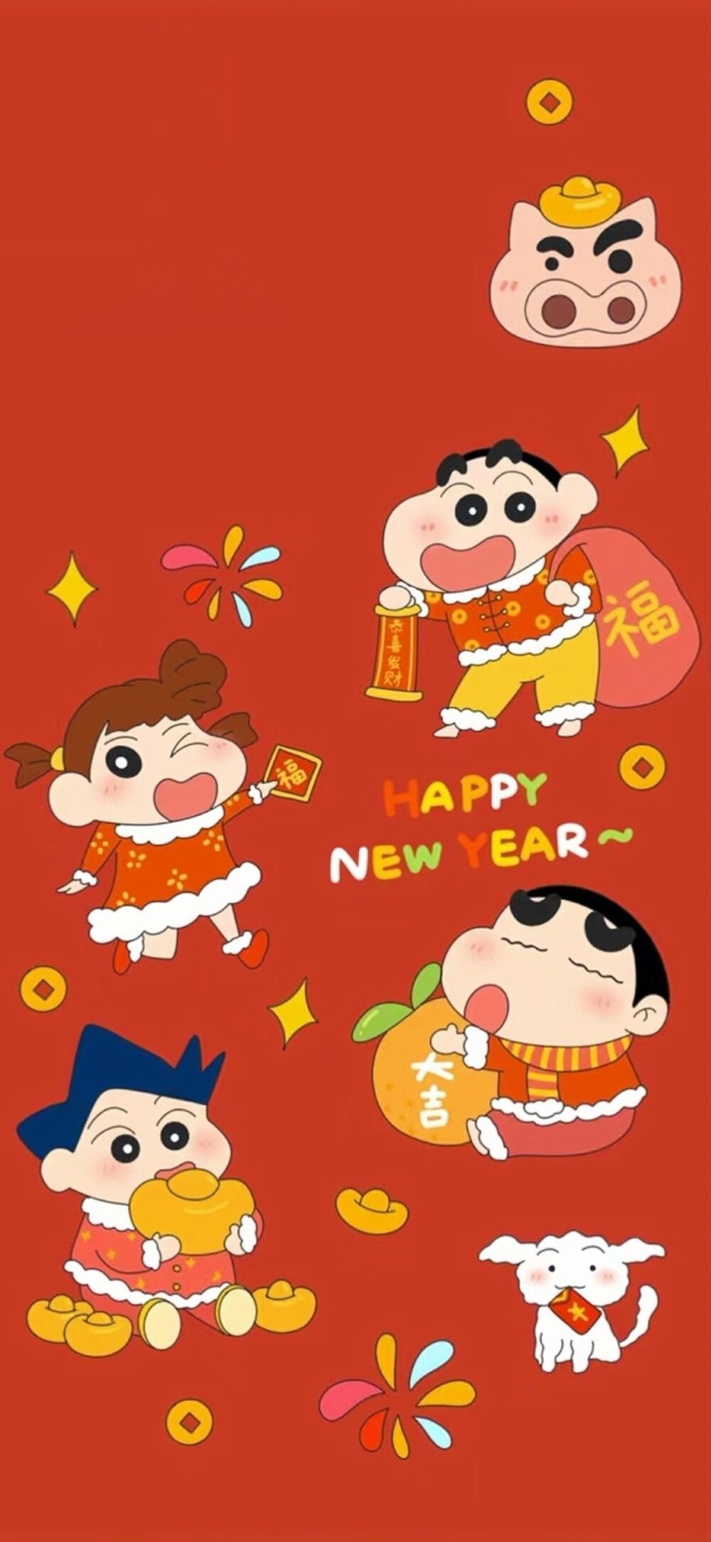 蜡笔小新新年壁纸组合一套～