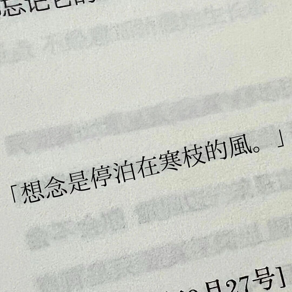 -
“記憶是雪地零落的詩篇” ​​​