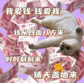 今年的工打完了！2023年的你辛苦啦！
转发这个发财猫猫，明年一定苦少少，钱多多！