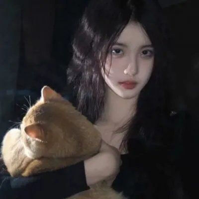 小姐姐抱萌宠猫猫狗狗头像♥