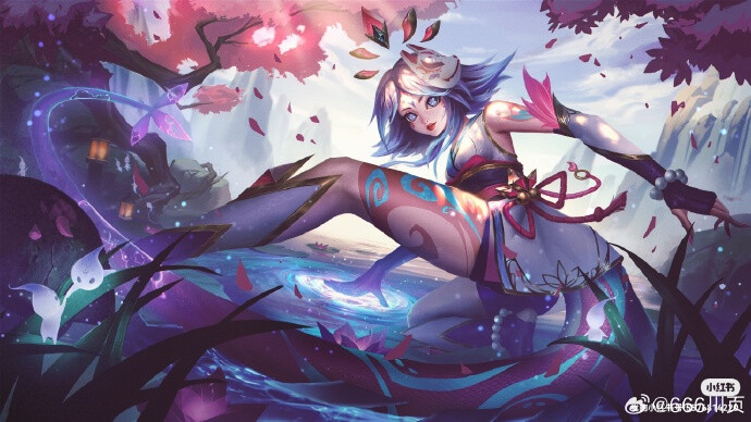 英雄联盟 灵魂莲华 妮蔻 微博画师@666川页
侵权删