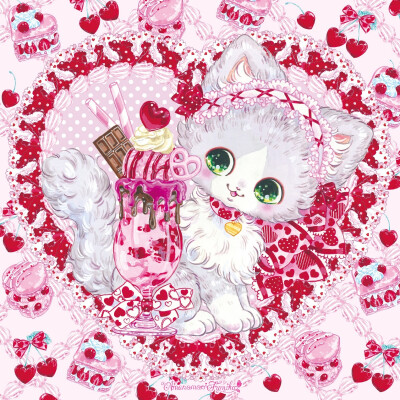 华丽粉色系草莓猫猫