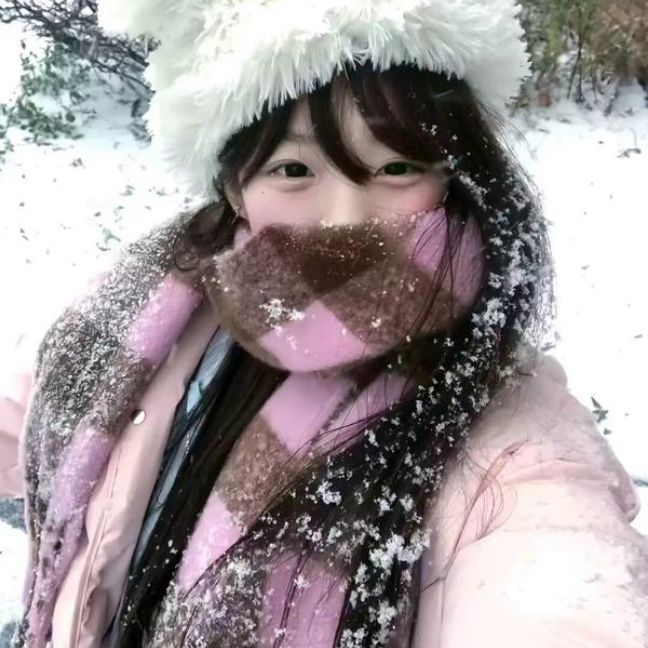 女生雪天頭像