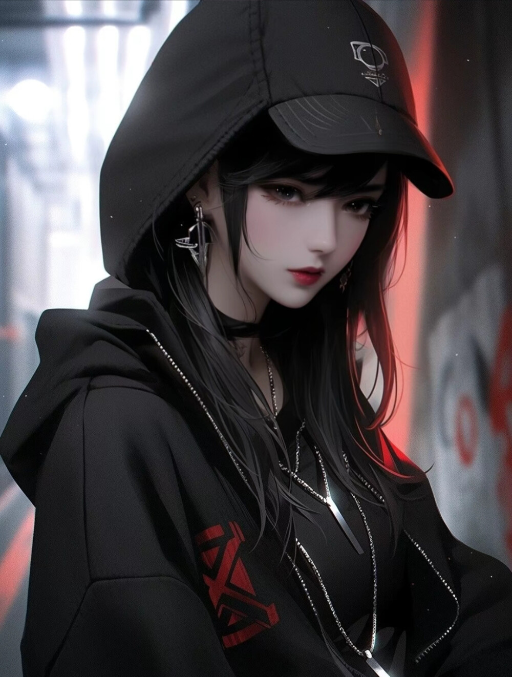 一眼沦陷黑衣绝美头像