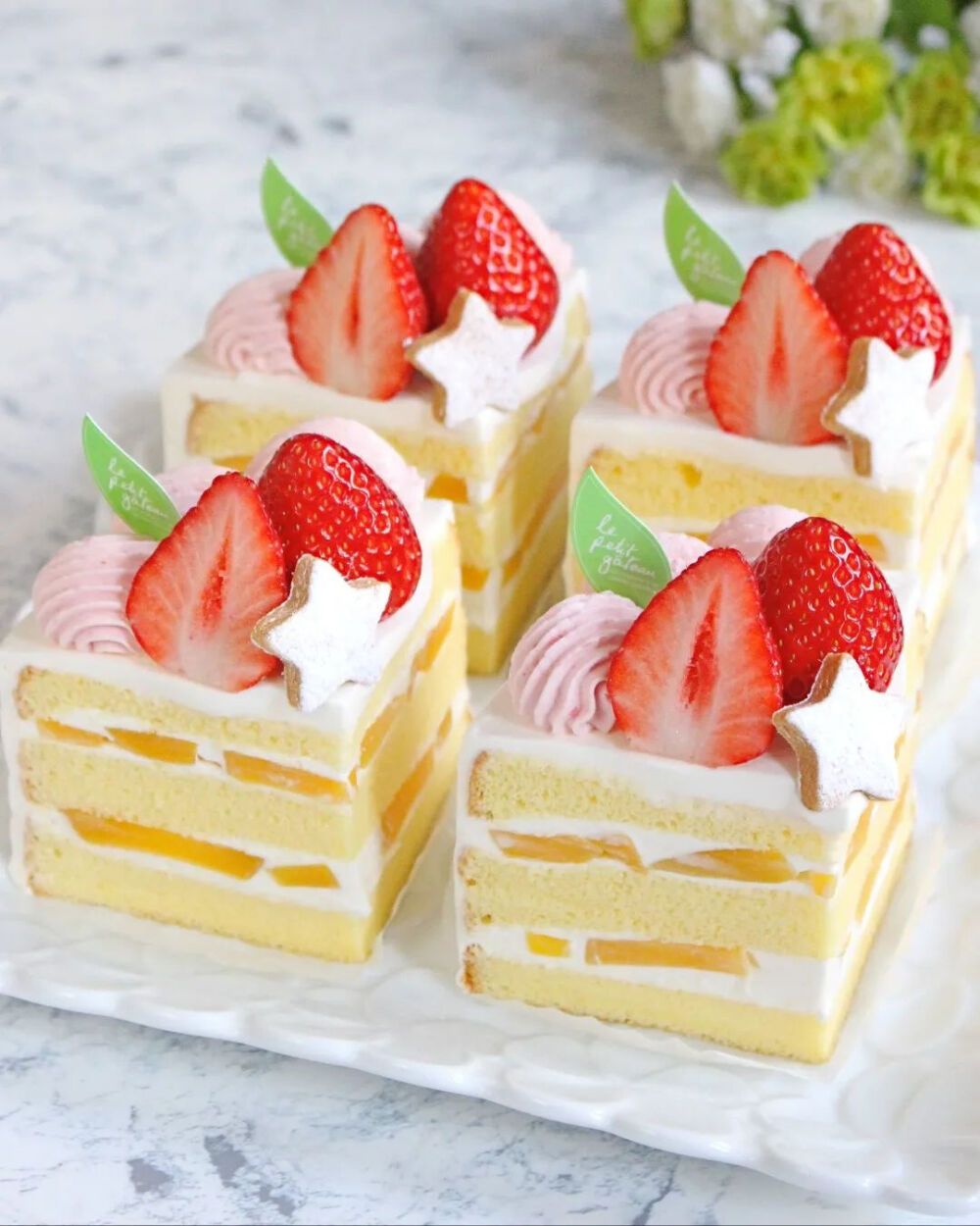 草莓 黄桃 水果蛋糕 苺のショートケーキ shortcake