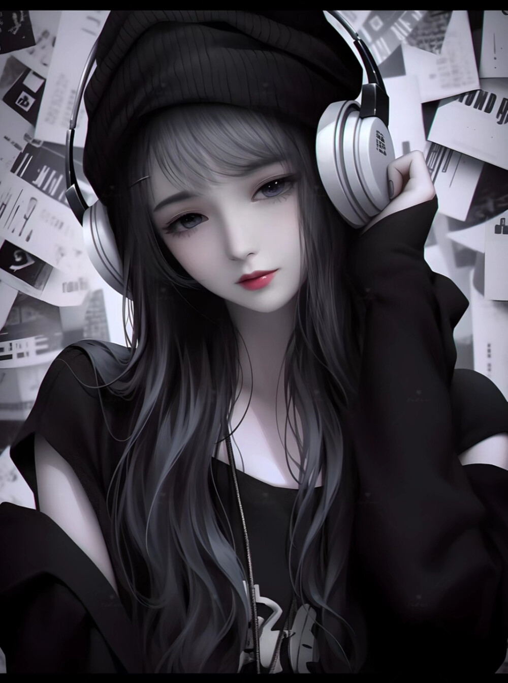 一眼沦陷黑衣绝美头像