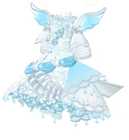 杏纯の白色宝石礼服