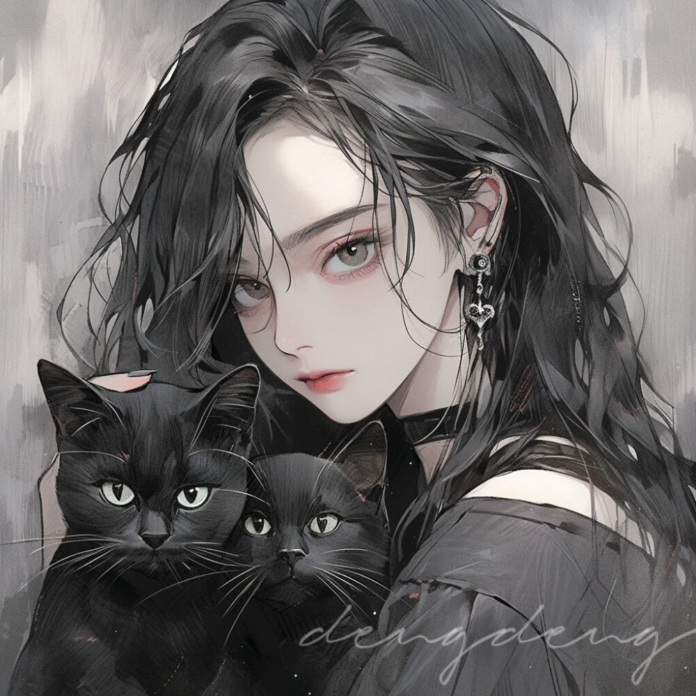 黑猫 少女 暗黑