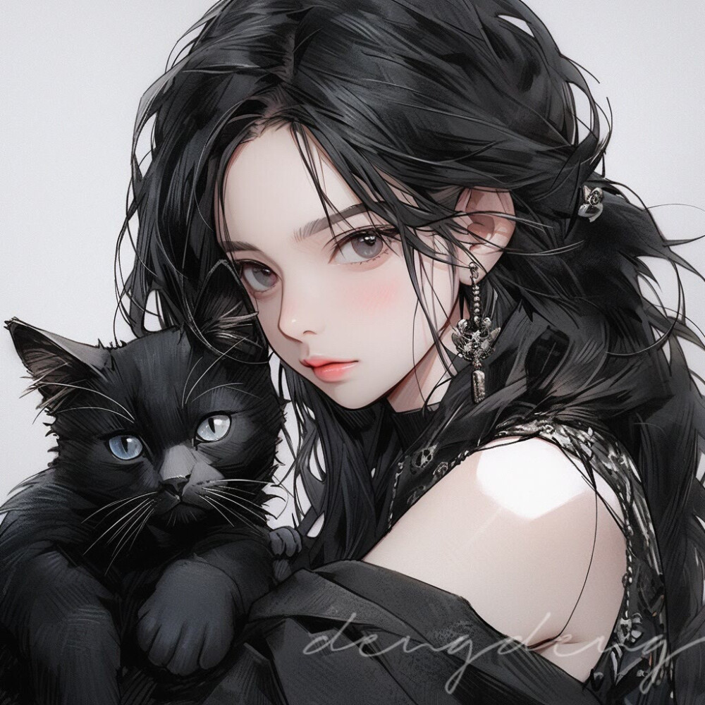 黑猫 少女 暗黑