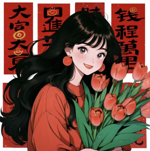 好运花姑娘头像