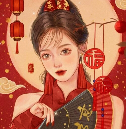 新年女头