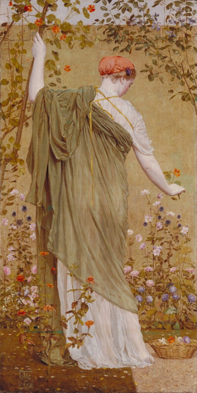 英国艺术家 阿尔伯特·约瑟夫·摩尔（Albert Joseph Moore, 1841-1893） 绘画作品欣赏。
