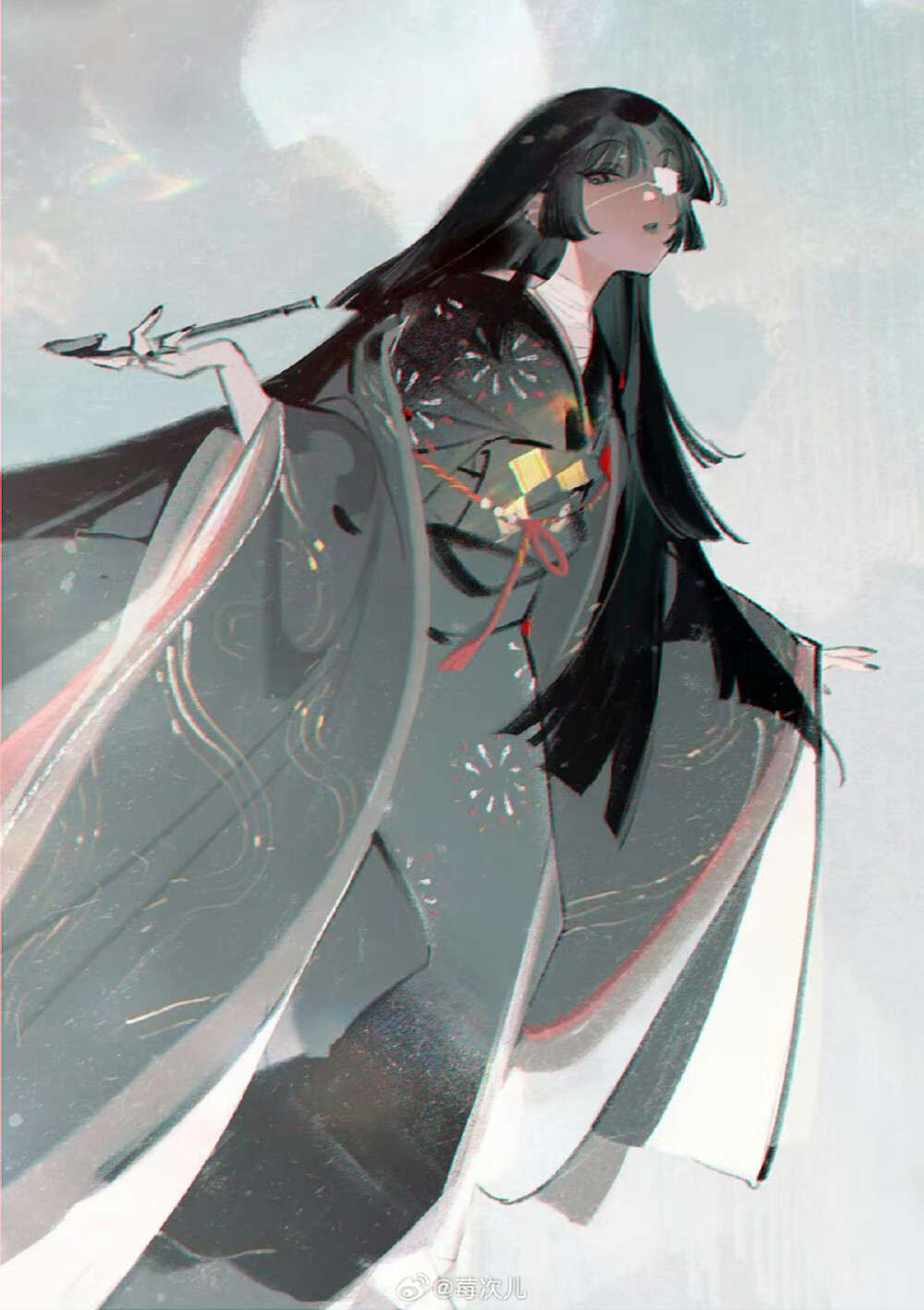 插画精选丨画师：莓次儿
＃百闻牌＃古风插画＃阴阳师手游