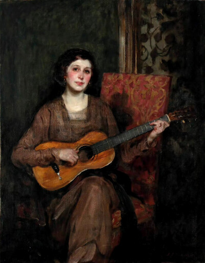 Portrait of Violet, Marchioness of Granby (1895)
妻子肖像by詹姆斯·耶布萨·香农