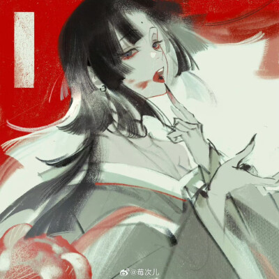 插画精选丨画师：莓次儿
＃百闻牌＃古风插画＃阴阳师手游